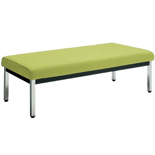 コクヨ ロビーチェアー 150シリーズ 角パイプ脚タイプ 2人掛け 背なし メッキ脚 W1200×D600×H380 CN-M159B