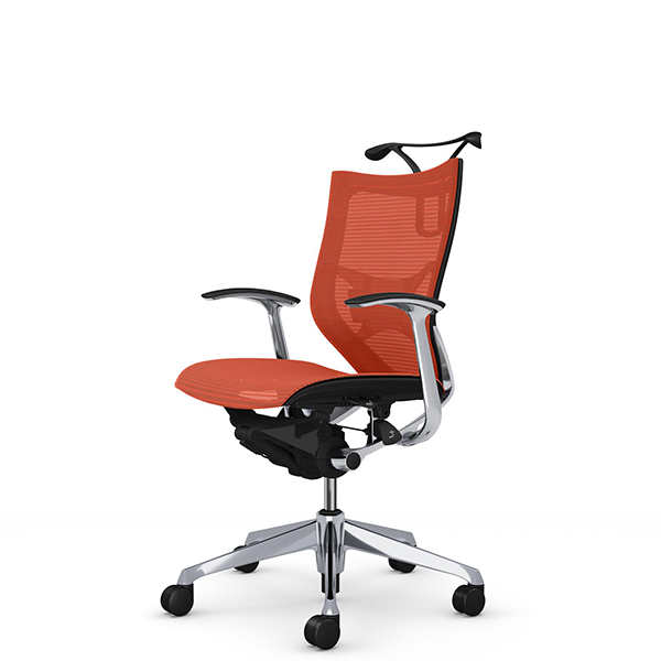 オカムラ バロンチェア ローバック デザイン肘 ポリッシュ枠 座メッシュ ランバーサポート付 ハンガー付 CP44AS-F/CP44AZ-F