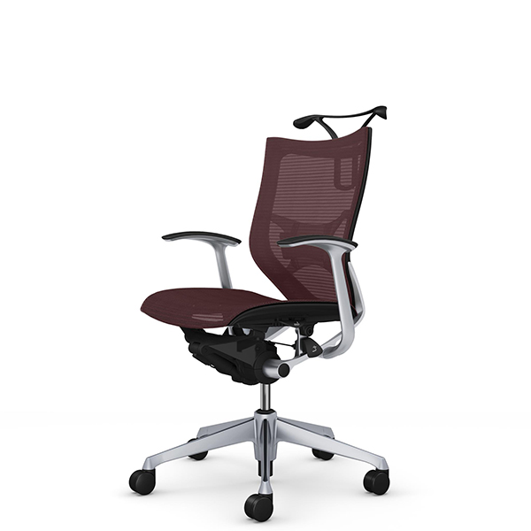 オカムラ バロンチェア ローバック デザイン肘 シルバー枠 座メッシュ ランバーサポート付 ハンガー付 CP44CS-F/CP44CZ-F