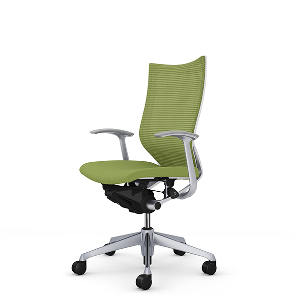 オカムラ バロンチェア ハイバック デザイン肘 シルバー枠 座クッション CP45DR-F/CP45DW-F