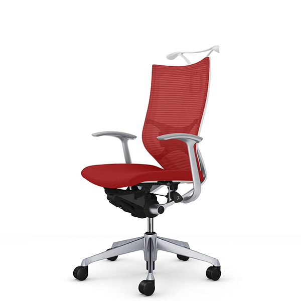 オカムラ バロンチェア ハイバック デザイン肘 シルバー枠 座クッション ランバーサポート付 ハンガー付 CP46DS-F/CP46DZ-F