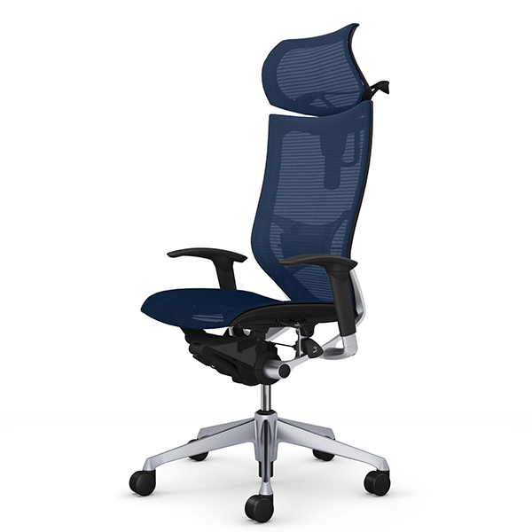 バロンチェア エクストラハイバック 可動ヘッドレスト アジャスト肘 シルバー枠 座メッシュ ランバー・ハンガー付 CP82CS/CP82CZ