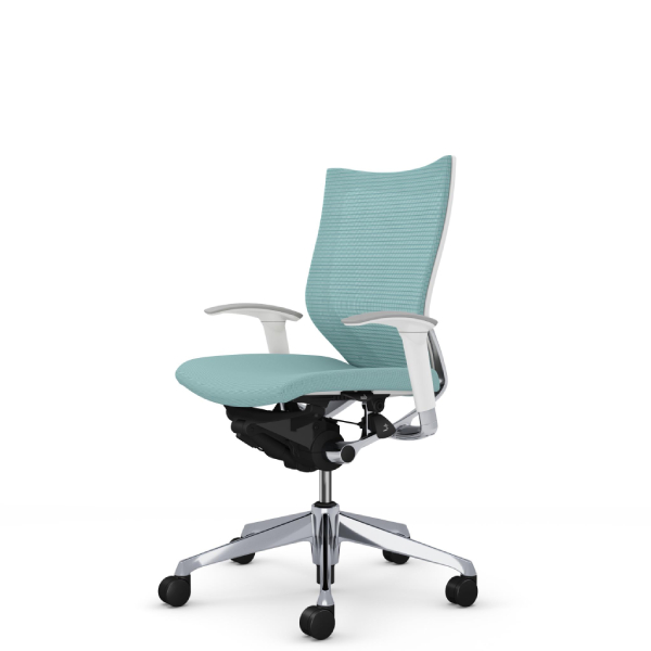 オカムラ バロンチェア ローバック アジャスト肘 ポリッシュ枠 座クッション CP83BR-F/CP83BW-F