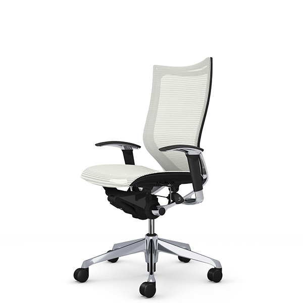 オカムラ バロンチェア ハイバック アジャスト肘 ポリッシュ枠 座メッシュ CP85AR-F/CP85AW-F