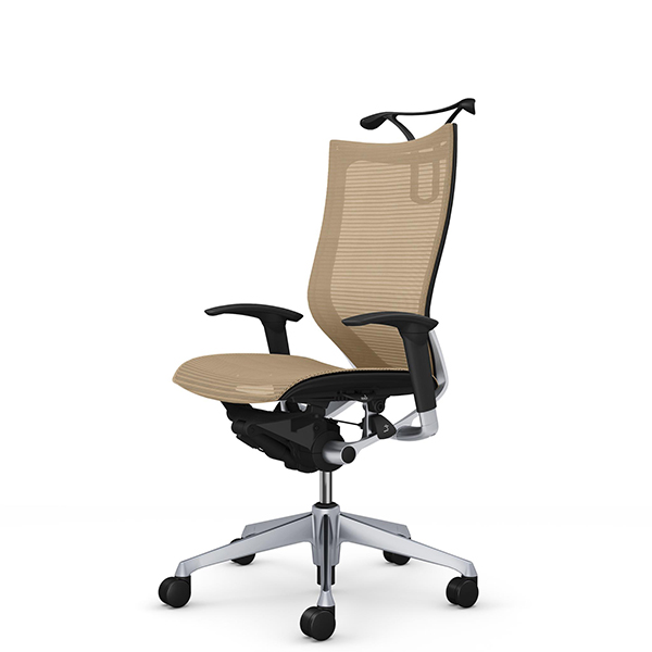 オカムラ バロンチェア ハイバック アジャスト肘 シルバー枠 座メッシュ ハンガー付 CP86CR-F/CP86CW-F