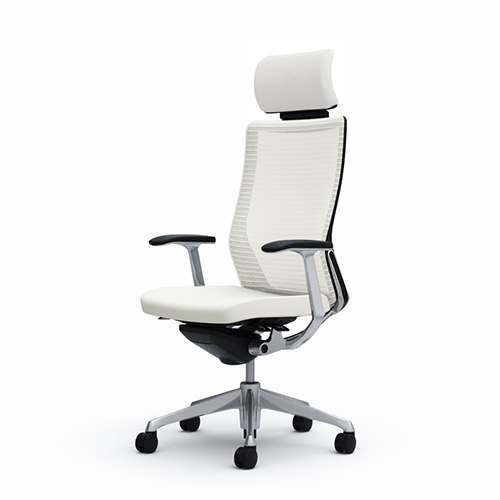 オカムラ コーラルチェア メッシュ エクストラハイバック ブラック体 ポリッシュ枠 ハンガー・ランバー無 デザイン肘 CQ4ABＲ-FS