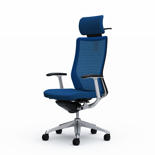 オカムラ コーラルチェア メッシュ エクストラハイバック ブラック体 ポリッシュ枠 ハンガー付 ランバー無 デザイン肘 CQ4BBR-FS