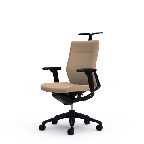 オカムラ コーラルチェア クッション ミドルバック ブラック体 ブラック枠 ハンガー付 ランバー付 アジャスト肘 CQ84MS-FS