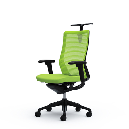 オカムラ コーラルチェア メッシュ ハイバック ブラック体 ブラック枠 ハンガー付 ランバー無 アジャスト肘 CQ86MR-FS