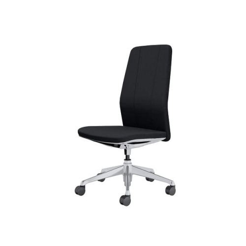 オカムラ クラフティーシリーズ クラフティーチェア ハイバック ポリッシュフレーム 肘なし 布張り CR37BB-FW