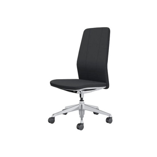 オカムラ クラフティーシリーズ クラフティーチェア ハイバック ポリッシュフレーム 肘なし 布張り CR37BC-FW