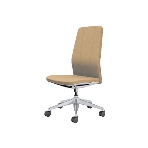 オカムラ クラフティーシリーズ クラフティーチェア ハイバック ポリッシュフレーム 肘なし 布張り CR37BE-FW