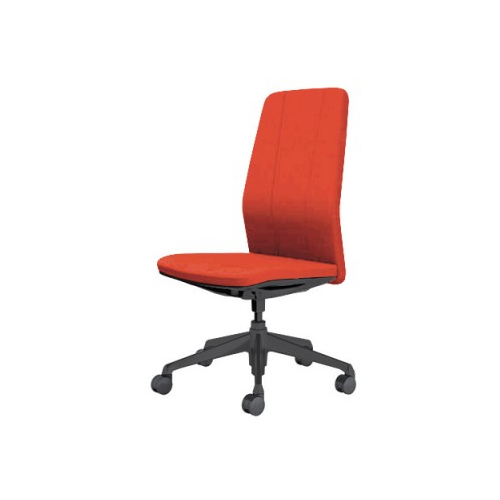 オカムラ クラフティーシリーズ クラフティーチェア ハイバック ブラックフレーム 肘なし 布張り CR37MG-FW