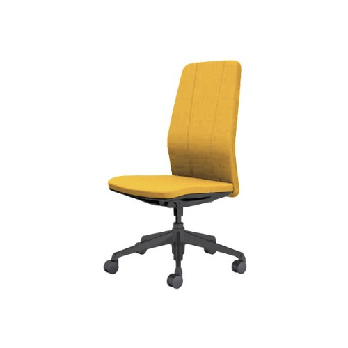 オカムラ クラフティーシリーズ クラフティーチェア ハイバック ブラックフレーム 肘なし 布張り CR37MH-FW