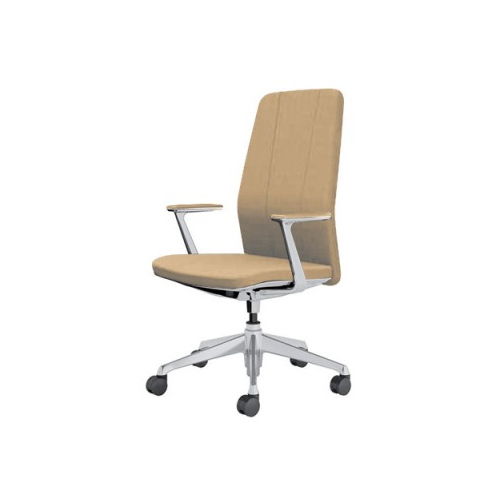 オカムラ クラフティーシリーズ クラフティーチェア ハイバック ポリッシュフレーム デザインアーム 布張り CR47BG-FW