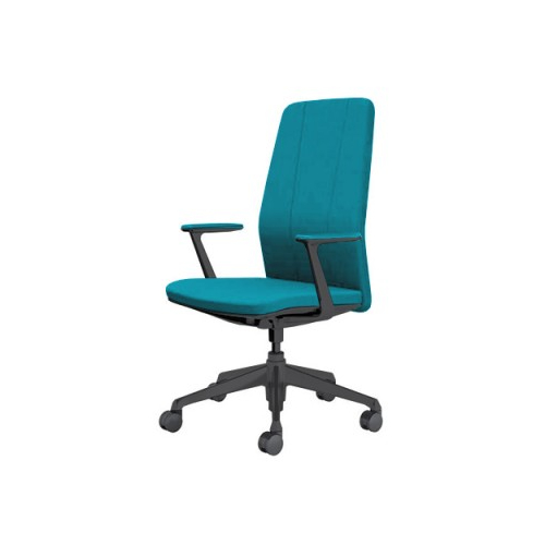 オカムラ クラフティーシリーズ クラフティーチェア ハイバック ブラックフレーム デザインアーム 布張り CR47MB-FW