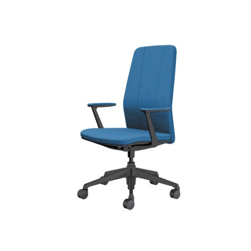 オカムラ クラフティーシリーズ クラフティーチェア ハイバック ブラックフレーム デザインアーム 布張り CR47MC-FW