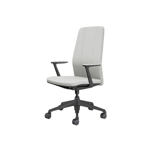 オカムラ クラフティーシリーズ クラフティーチェア ハイバック ブラックフレーム デザインアーム 布張り CR47MG-FW