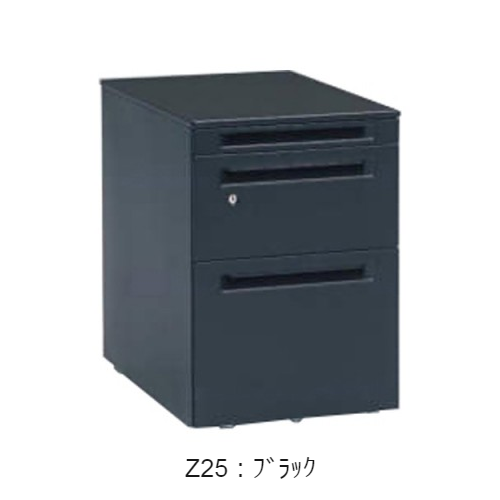 オカムラ 上下昇降デスク用ワゴン フロント把手タイプ シリンダー錠 ショートタイプ W390×D500×H562 DNC9AA