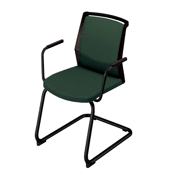 ナイキ ミーティングチェアー オセディアチェア(osedia) 布張り キャンチレバー脚 背パッドタイプ 肘付 E298FK-B1-PDGR