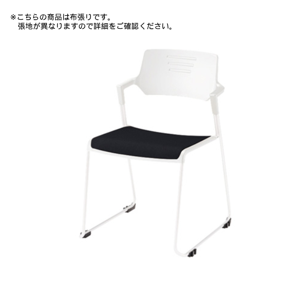 ナイキ ミーティングチェアー 会議用チェアー E422型 ループ脚タイプ 塗装タイプ 背カバーなし ビニールレザー張り E422V-H3