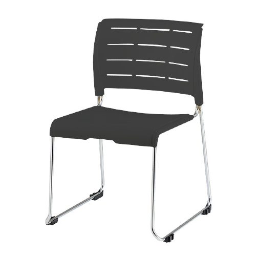 ナイキ 会議用チェアー スレア(slea) ループ脚/ブラック.メッキ脚/ヌードタイプ E430-M1