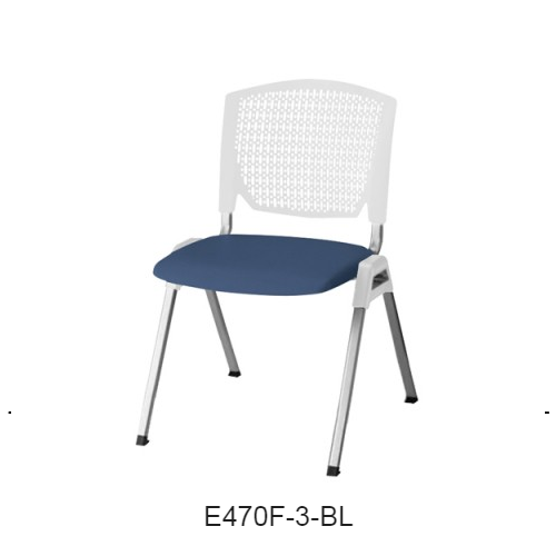 ナイキ ミーティングチェアー E470type 4本脚タイプ・背カバーなし 肘なし 布張り E470F-1/E470F-3