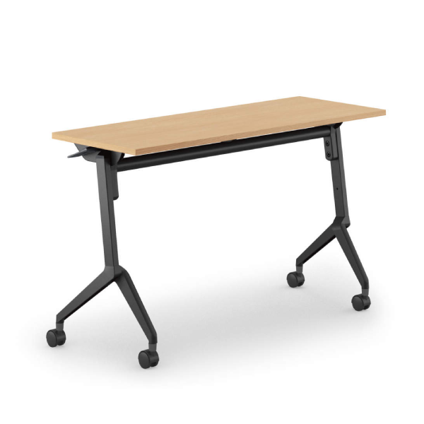 コクヨ ミーティングテーブル リーフライン フラップテーブル パネルなしタイプ 棚付き FLF-K1204MNS