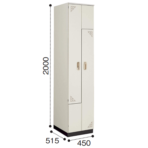 コクヨ ペアフォートロッカー 2人用 ロッカー 扉W450 シリンダー錠 FLK-245F11NN