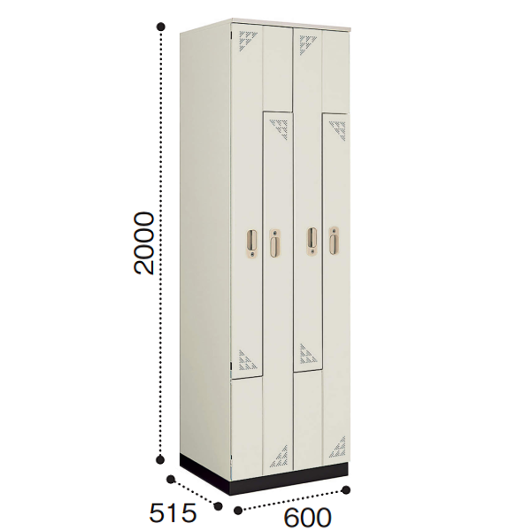 コクヨ ペアフォートロッカー 4人用 ロッカー 幅W600 シリンダー錠 FLK-430F11NN