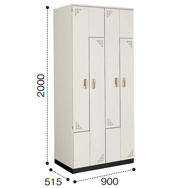 コクヨ ペアフォートロッカー 4人用 ロッカー 幅W900 シリンダー錠 FLK-445F11NN