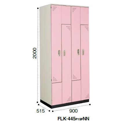 山口)PLUS 3人用ロッカー ASK04 4-4 BIZ1218FCY ME05B