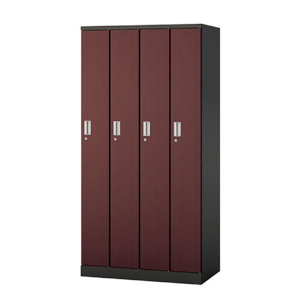 ナイキ HLN型ロッカー 3点ロックタイプ 4人用ロッカー 内筒交換錠タイプ(アジャスター仕様) W900×D515×H1800 HLN4SJ-BNR