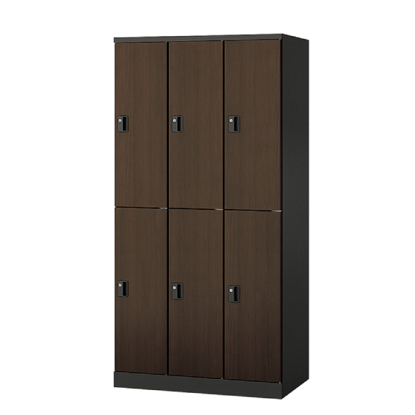 ナイキ HLN型ロッカー 1点ロックタイプ 6人用ロッカー 内筒交換錠タイプ W900×D515×H1800 HLN6MG-BDW