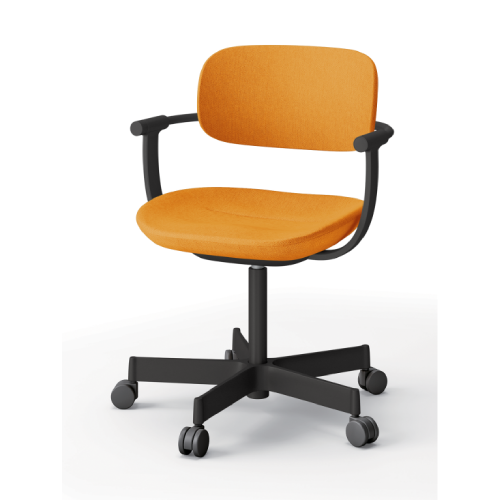 イトーキ バーテブラ03チェア 5本脚 布張り KC張地 肘付 キャスタータイプ(ナイロン双輪) KG-825KC-T14