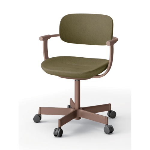 イトーキ バーテブラ03チェア 5本脚 布張り KC張地 肘付 キャスタータイプ(ウレタン双輪) KG-825KCM-F223