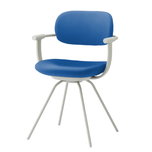 イトーキ バーテブラ03チェア ４本回転脚 布張り KC張地 肘付 スチールタイプ KG-855KC-L410