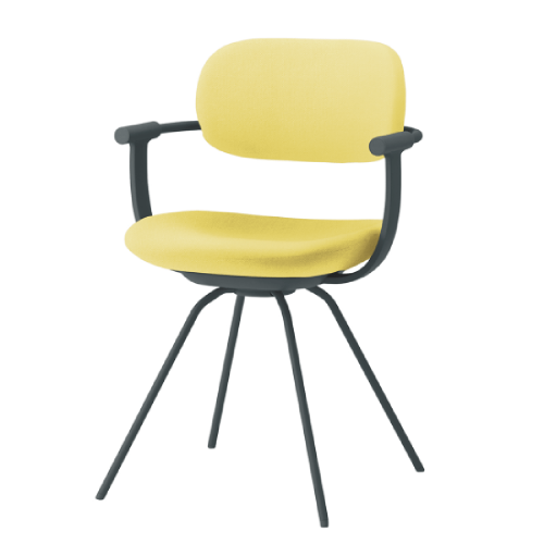 イトーキ バーテブラ03チェア ４本回転脚 布張り KS張地 肘付 スチールタイプ KG-855KS-G14