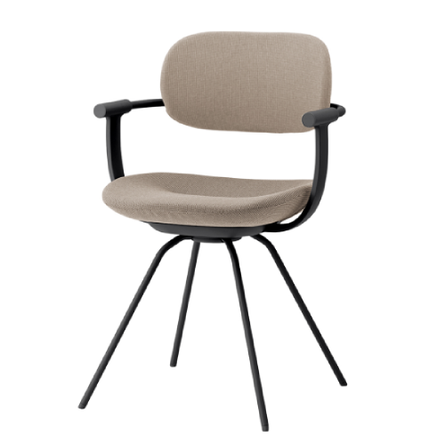 イトーキ バーテブラ03チェア ４本回転脚 布張り SD張地 肘付 スチールタイプ KG-855SD-T1F1