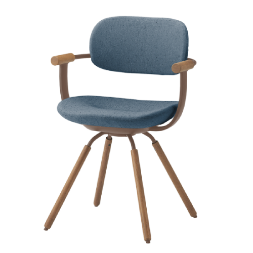 イトーキ バーテブラ03チェア(vertebra03) 4本回転脚 布張り CD張地 肘付 木タイプ（オークダーク）  KG-899CD-□□□□