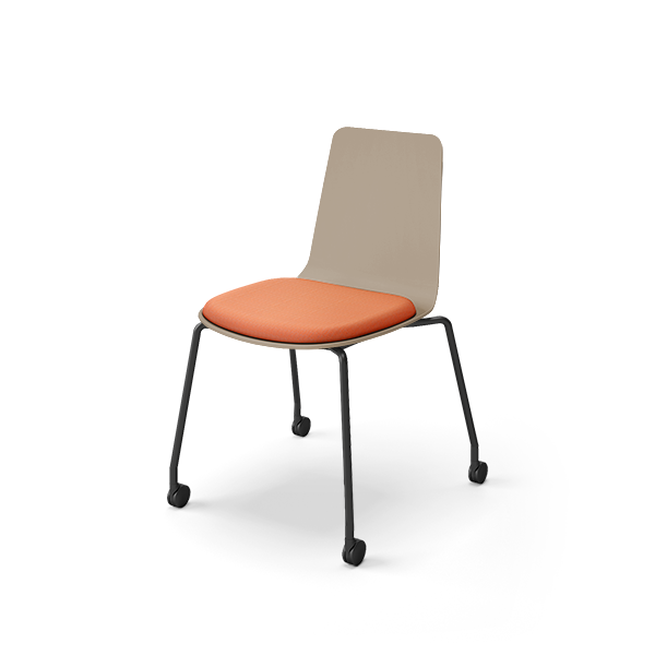 コクヨ ミーティングチェア ミケットチェア Mycket キャスター脚 ブラック脚 PPシート 座パッド（布） 付き K03-B22