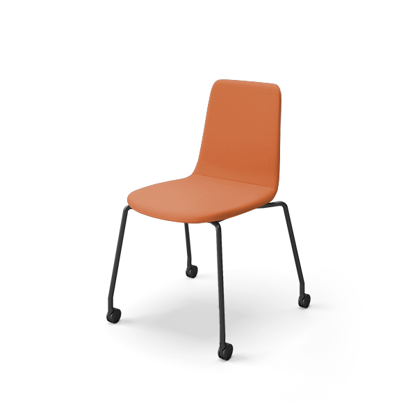 コクヨ ミーティングチェア ミケットチェア Mycket キャスター脚 ブラック脚 張りぐるみタイプ クッション(布) K03-B24