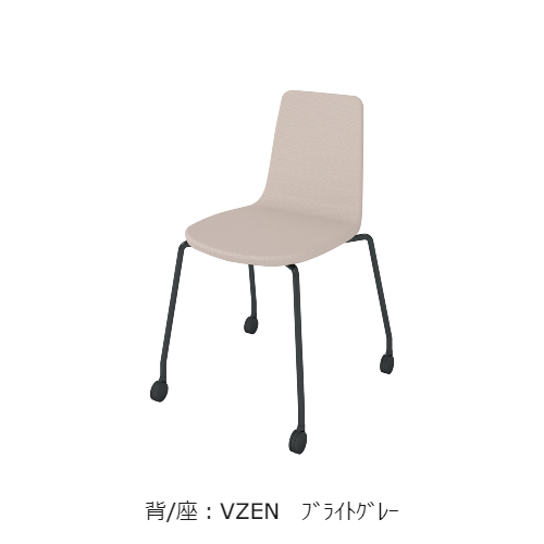 コクヨ 会議用イス(ミーティングチェア) ミケット(Mycket)チェア キャスター脚 ブラック脚 張りぐるみタイプ クッション(レザー) K03-B24