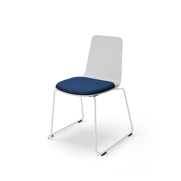 コクヨ ミーティングチェア ミケットチェア Mycket サークル脚 ホワイト脚 PPシート 座パッド（布） 付き K03-W32-