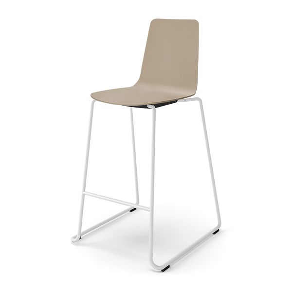 コクヨ ミーティングチェア ミケットチェア Mycket ハイチェア ホワイト脚 PPシート 座パッドなし K03-W40-