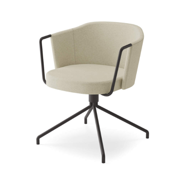 コクヨ ミーティングチェア コーデ スタンダード張地 パイプ肘 塗装固定脚（背座回転） 背座同色 K04-W621SC/K04-B621SC