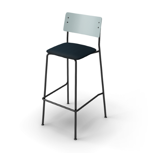 コクヨ ミーティングチェア プロッカチェア ハイチェアータイプ 背：PPシート 座：クッション(布) ブラック脚 K05-B12S-VZE6383