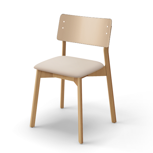 コクヨ ミーティングチェア プロッカチェア 木脚タイプ 背：PPシート 座：クッション(レザー) K05-D02S-VZEN1K2