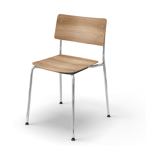 コクヨ ミーティングチェア プロッカチェア 4本脚タイプ 背座合板シート メッキ脚 K05-M01X-MY3MY31