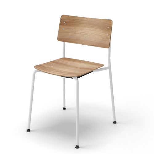 コクヨ ミーティングチェア プロッカチェア 4本脚タイプ 背座合板シート ホワイト脚 K05-W01X-MY3MY31